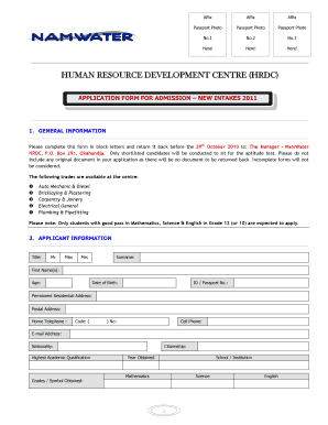 Application Forms Human Resources Development Council HRDC