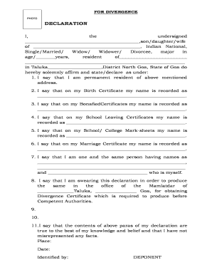 Divergence Certificate Format