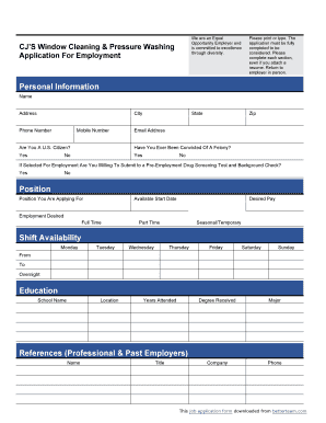 CJS Window Cleaning &amp; Pressure Washing  Form