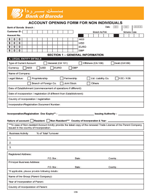 Bank of Baroda Uae  Form