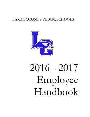 Get and Sign Larue County Schools Handbook 2016-2022 Form