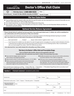  69121 13 Doctors Office Claim Form Indd 2018