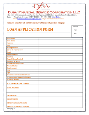 Dubai Financial Service Corporation Llc  Form