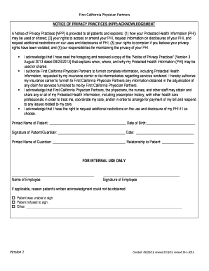FCPP NPP Acknowledgement &amp;amp; Patient Communication Consent Form Notice of Privacy Policy Acknowledgement &amp;amp; Communi