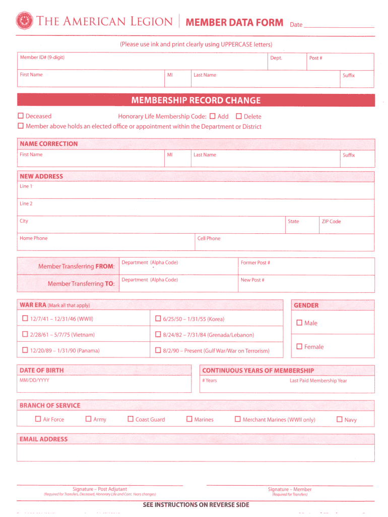  American Legion Transfer Form 2017