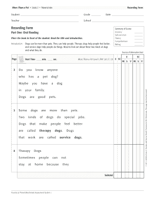 More Than a Pet Book  Form