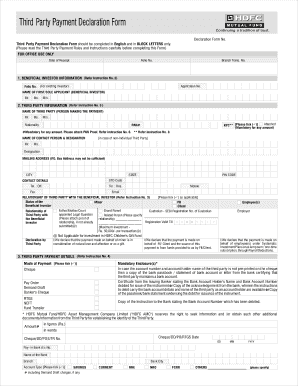 Third Party Payment Declaration Letter Format in Word