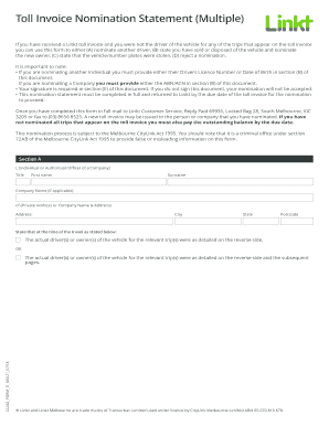 Linkt Nominate  Form