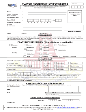 Tnca Registration Form