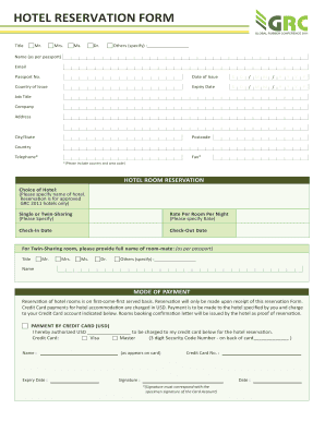 Grc Full Form in Hotel