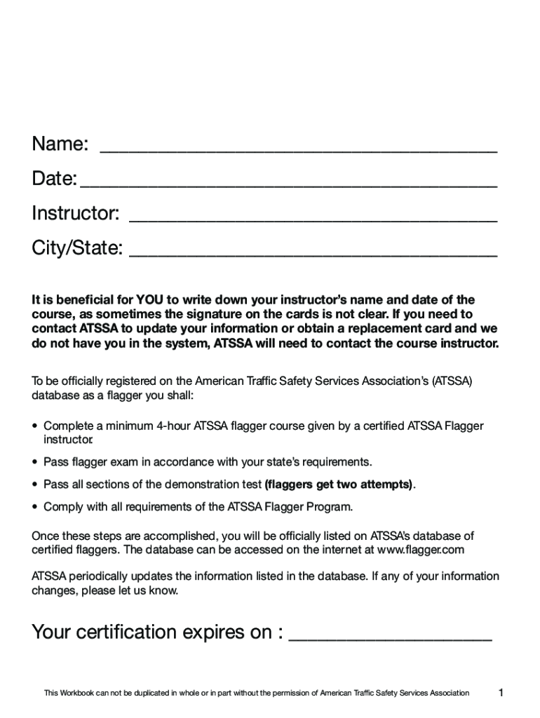 Flagger Workbook  Form