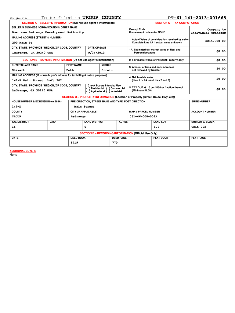 Pt 61 Form Printable