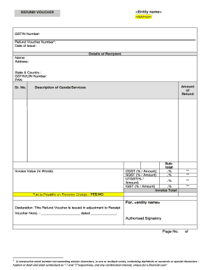 Refund Voucher  Form