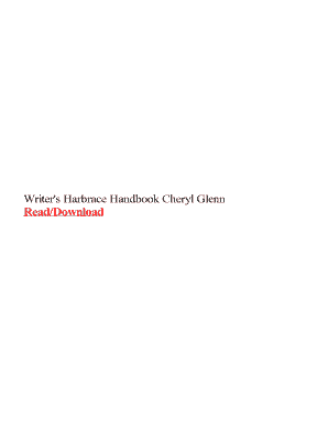 The Hodges Harbrace Handbook 19th Edition PDF  Form