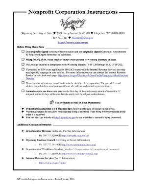 Wyoming Nonprofit 2016