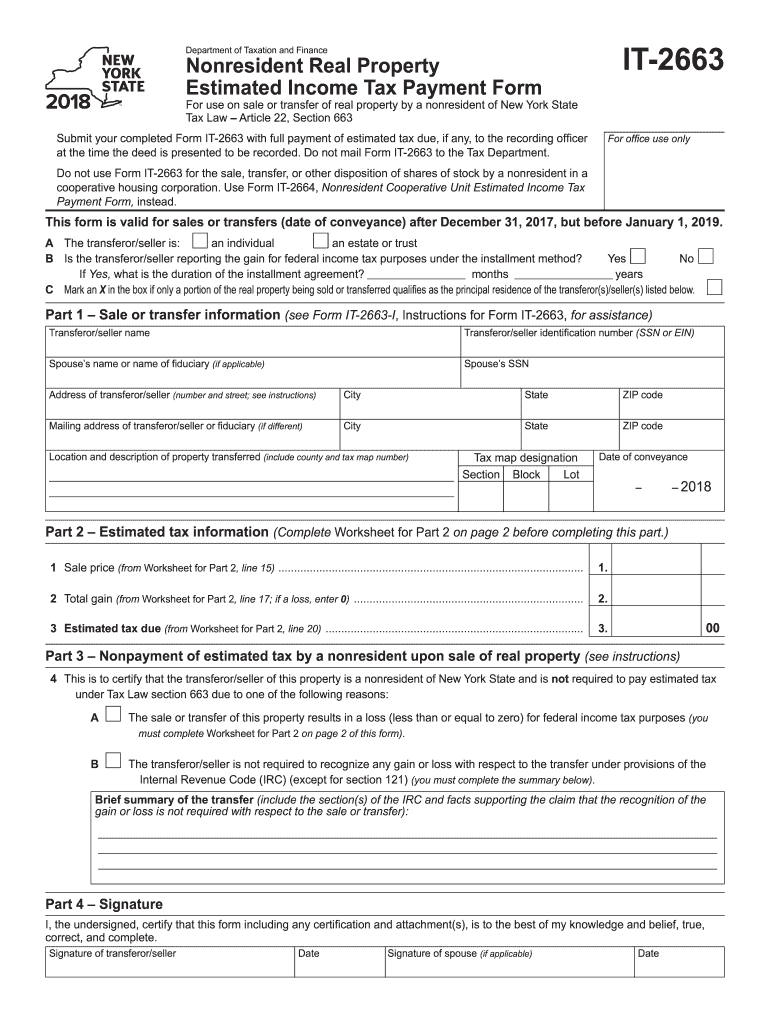  it 2663 Form 2018