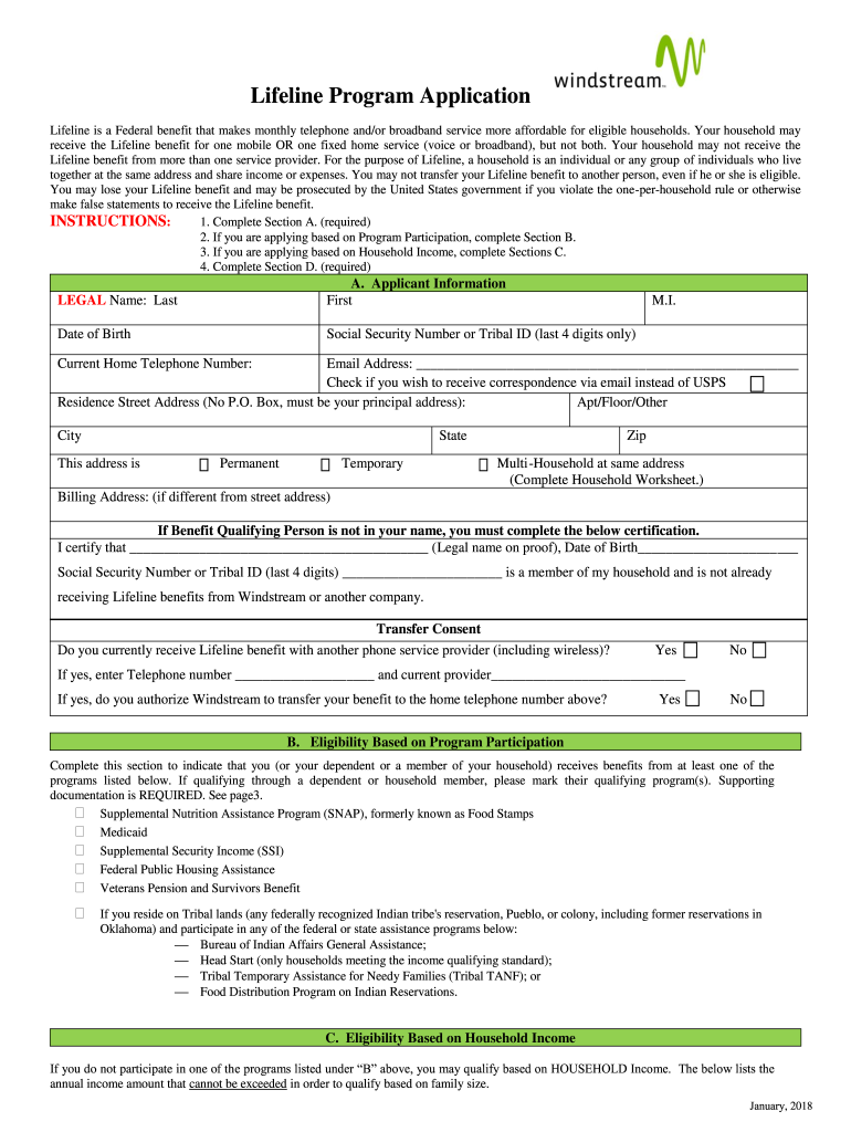  Windstream Lifeline 2018-2024