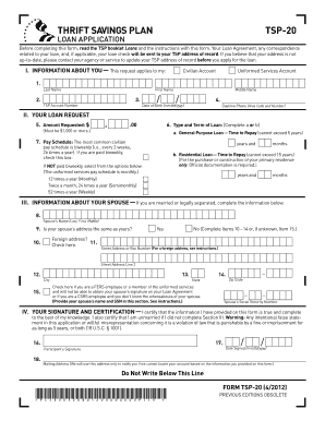 Up to Date, Please Contact Your Agency or Service to Update Your TSP Address of Record Before You Apply for the Loan  Form