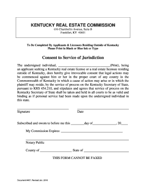 Get and Sign to Be Completed by Applicants & Licensees Living Outside of Kentucky 2018-2022 Form