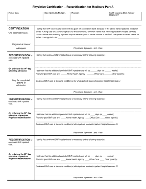 Recertification Medicare Form