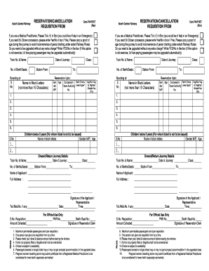 RESERVATIONCANCELLATION  Form