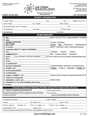 Radiology Referral Form