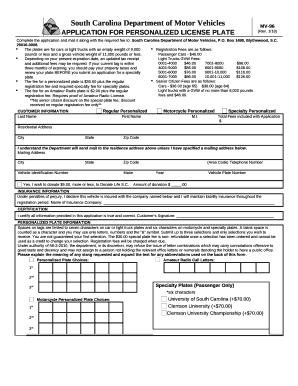 Get and Sign Personalized South Carolina 2018-2022 Form