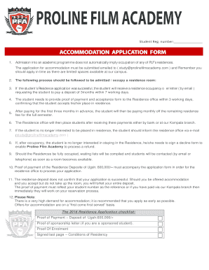 Proline Film Academy  Form