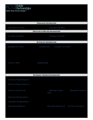 Public Partnership Virginia Attendant Packet  Form