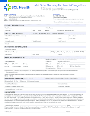 Get and Sign Mail Order Pharmacy EnrollmentChange Form