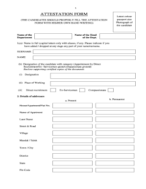 Tspsc Attestation Form PDF