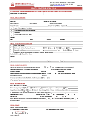 Future Generali Cashless Form PDF