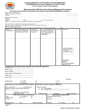 Remuneration Form