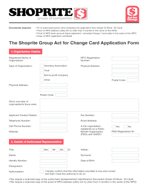 Shoprite Contract of Employment  Form