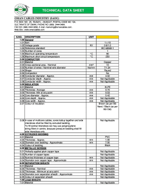 Oman Cables Price List  Form