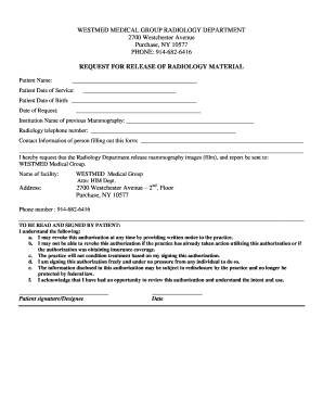 Westmed Mammogram Form