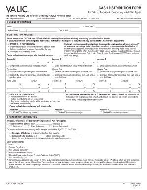  VALIC Annuity Cash Distribution Form 2023-2026