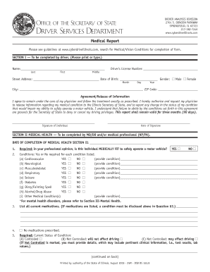  Medical Report  Form 2018-2024