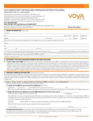  Voya Rmd Form 2018-2024