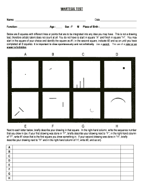 Wartegg Test Online  Form