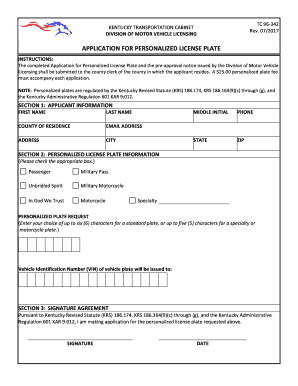 Get And Sign Tc 96 342 Kentucky Transportation Cabinet Form