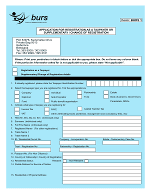 Burs Forms