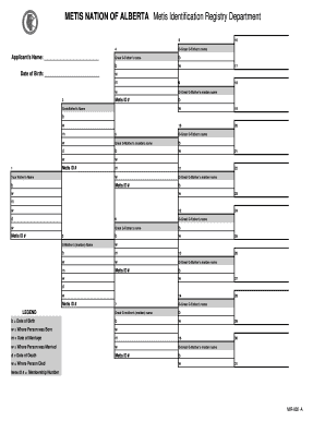 Family Tree Template XLS  Form