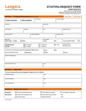 Staffing Request Form