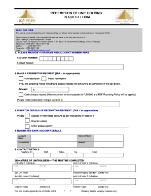 Fijian Holdings Unit Trust  Form