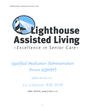 QMAP Syllubus 72718 Lighthouse Assisted Living  Form