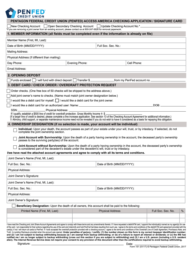 Penfed Bank Statement Template  Form