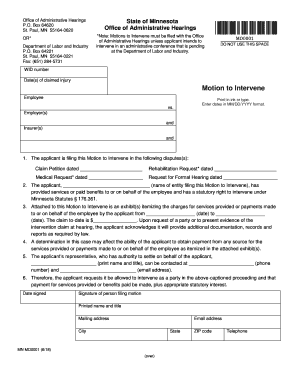  Form Motion to Intervene 2018-2024