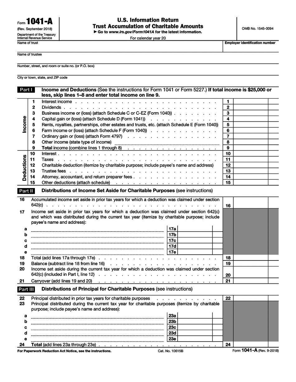 1041 A Fill Out and Sign Printable PDF Template signNow
