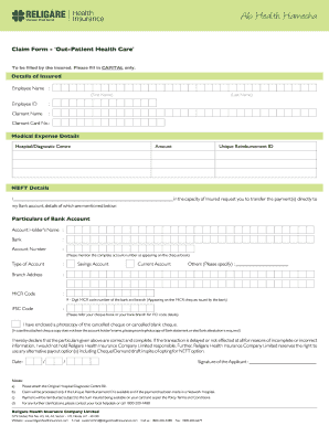  Religare Claim Form Filled Sample 2013-2024